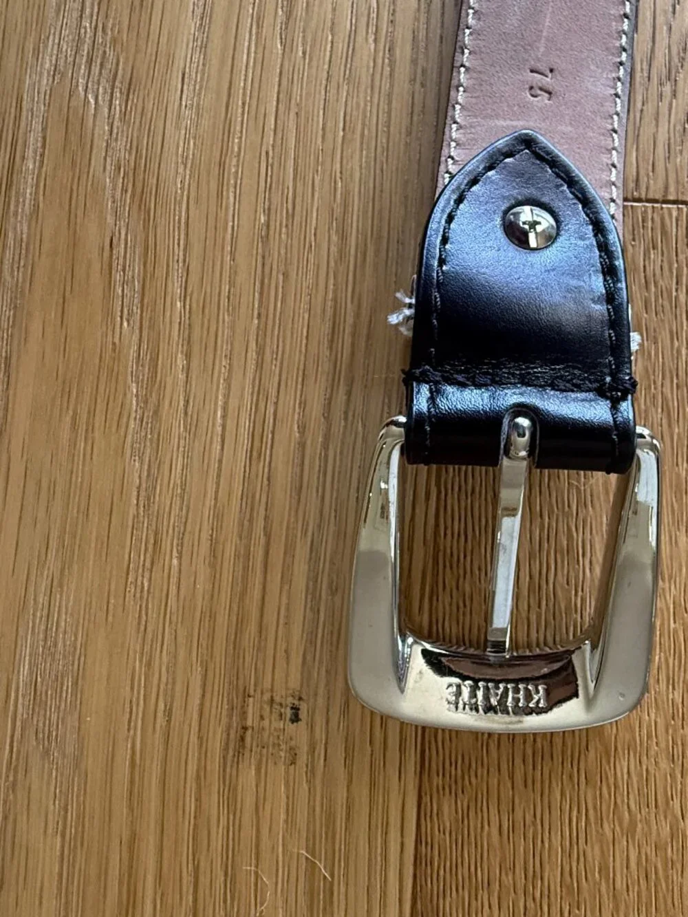 KHAITE Benny Belt Black w/ Silver Studs